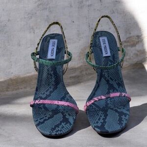 Steve Madden Multicolor Snake Print Sandals